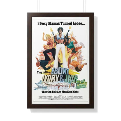 EBONY, IVORY & JADE 1976 - Framed Movie Poster 20" x 30" Walnut - The Sticker Space