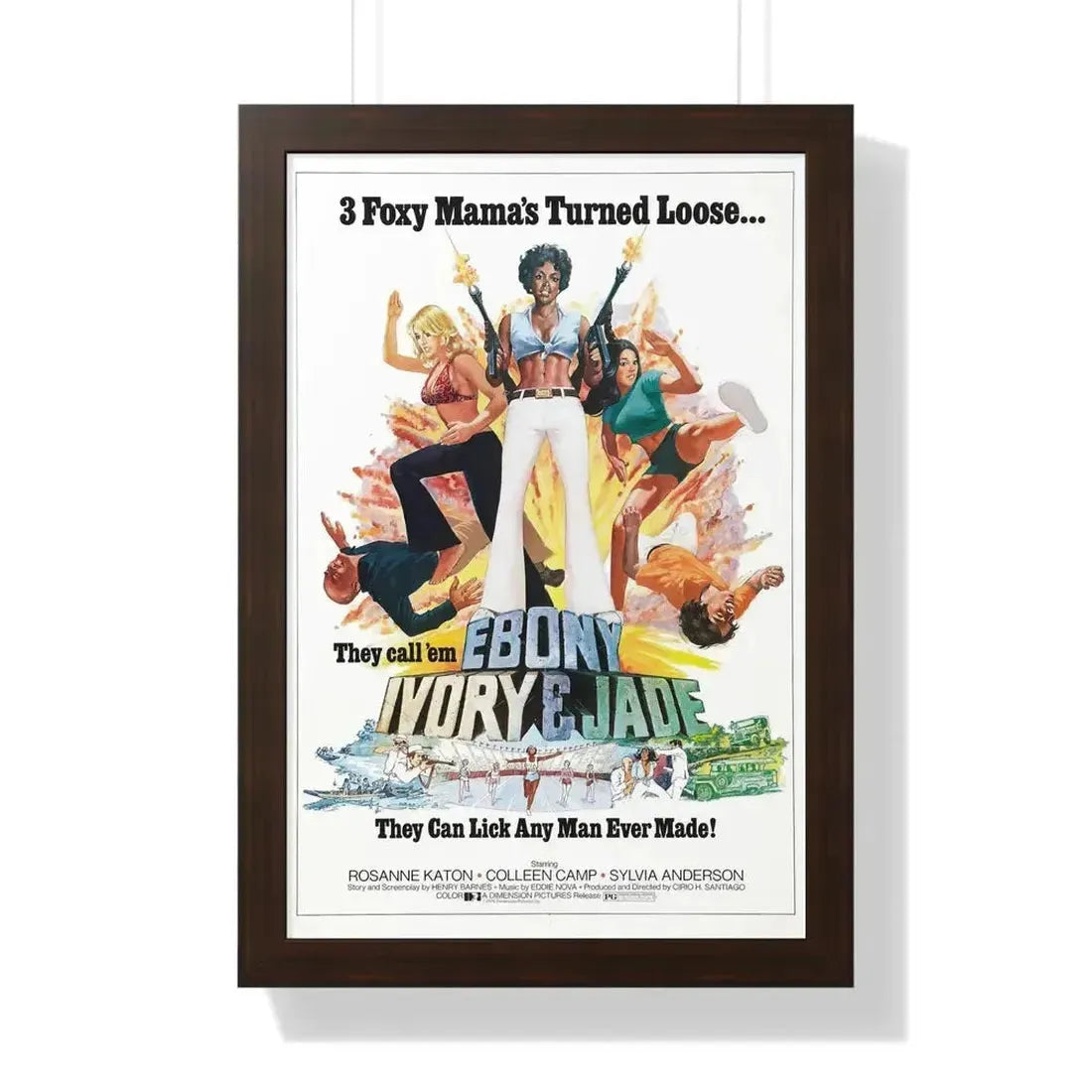EBONY, IVORY & JADE 1976 - Framed Movie Poster - The Sticker Space