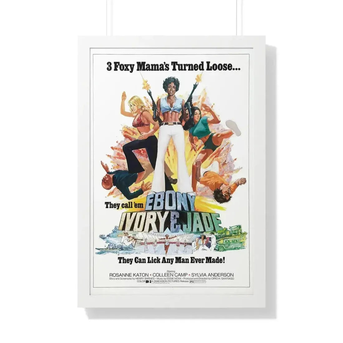 EBONY, IVORY & JADE 1976 - Framed Movie Poster - The Sticker Space