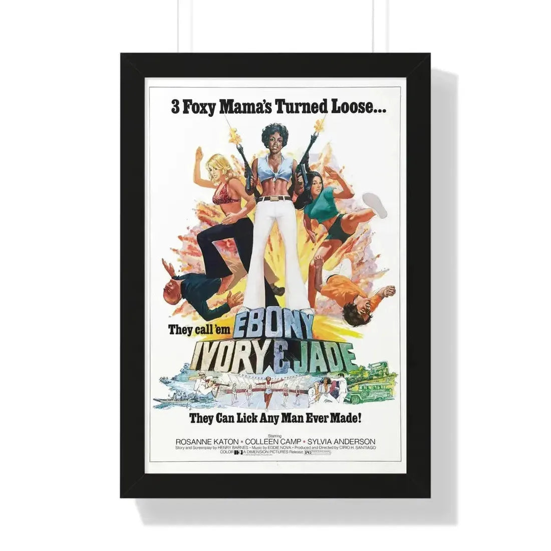 EBONY, IVORY & JADE 1976 - Framed Movie Poster - The Sticker Space