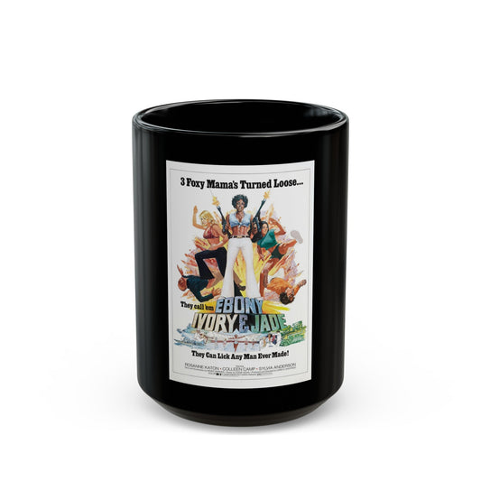 EBONY, IVORY & JADE 1976 Movie Poster - Black Coffee Mug-15oz-The Sticker Space