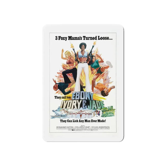 EBONY, IVORY & JADE 1976 Movie Poster - Refrigerator Magnet 6 Inch - The Sticker Space