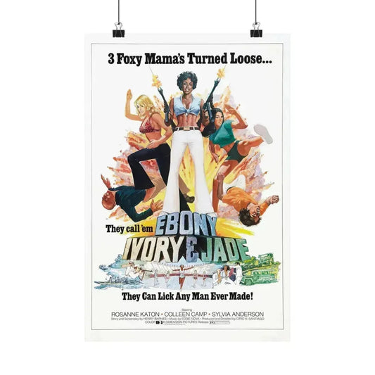 EBONY, IVORY & JADE 1976 - Paper Movie Poster 12″ x 18″ Matte - The Sticker Space