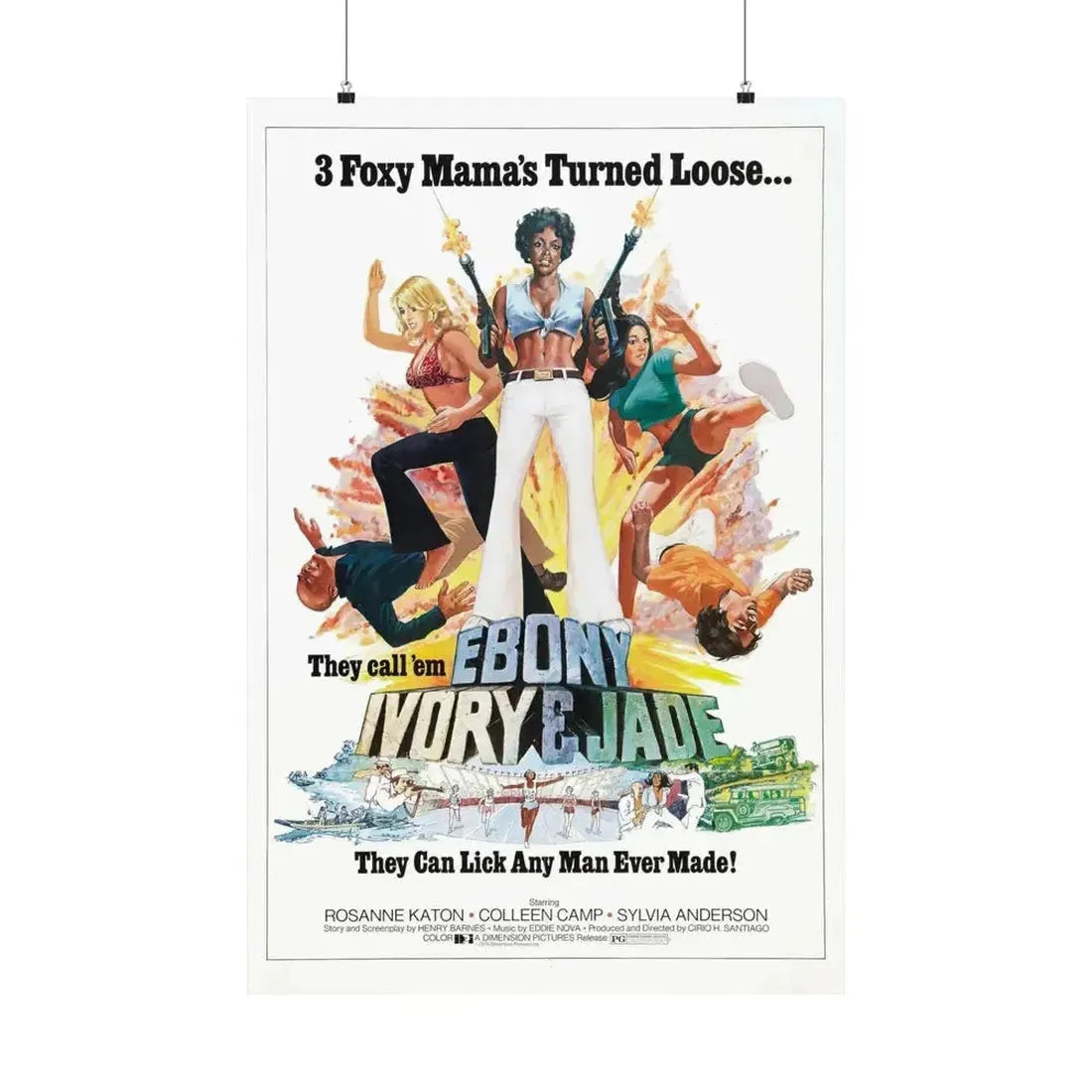EBONY, IVORY & JADE 1976 - Paper Movie Poster - The Sticker Space