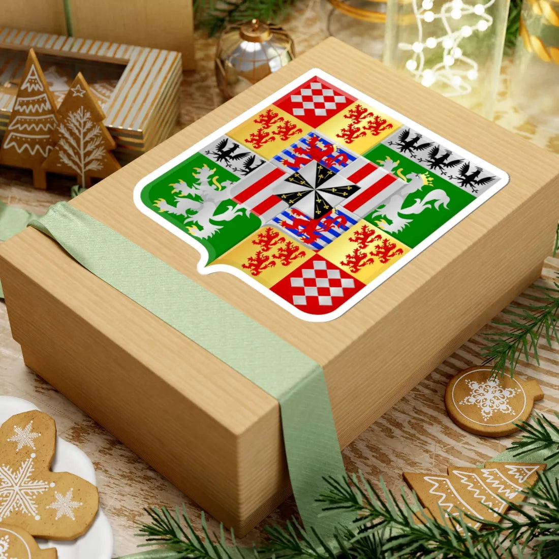 Ecaussinnes wapen (Belgium) (Coat of Arms) STICKER Vinyl Kiss-Cut Decal - The Sticker Space
