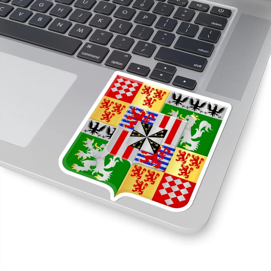 Ecaussinnes wapen (Belgium) (Coat of Arms) STICKER Vinyl Kiss-Cut Decal - The Sticker Space