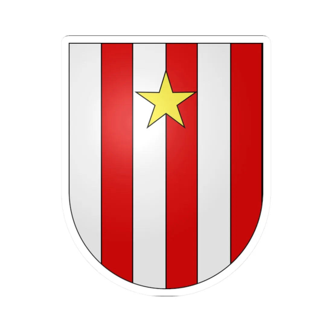 Echarlens-coat of arms (Switzerland) (Coat of Arms) STICKER Vinyl Kiss-Cut Decal 2 Inch White - The Sticker Space