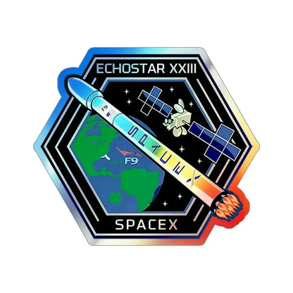 EchoStar 23 (SpaceX) Holographic STICKER Die-Cut Vinyl Decal 5 Inch Holographic - The Sticker Space