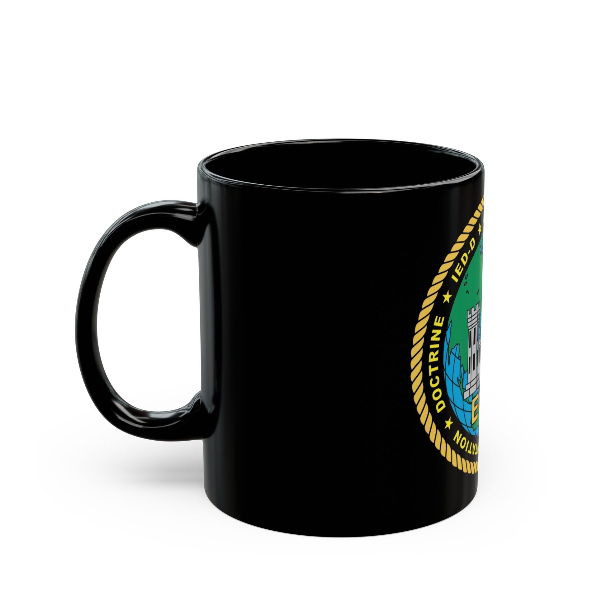 ECOE Engineer Center of Excellence (USMC) Black Coffee Mug-The Sticker Space