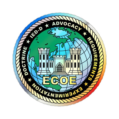 ECOE Engineer Center of Excellence (USMC) Holographic STICKER Die-Cut Vinyl Decal-5 Inch-The Sticker Space