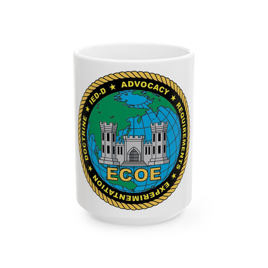 ECOE Engineer Center of Excellence (USMC) White Coffee Mug-15oz-The Sticker Space