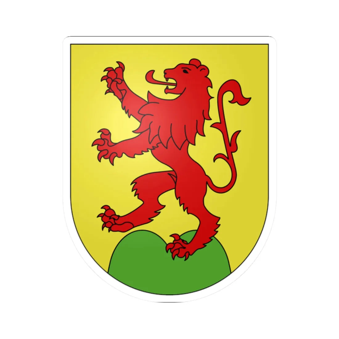 Ecoteaux-coat of arms (Switzerland) (Coat of Arms) STICKER Vinyl Kiss-Cut Decal 2 Inch White - The Sticker Space