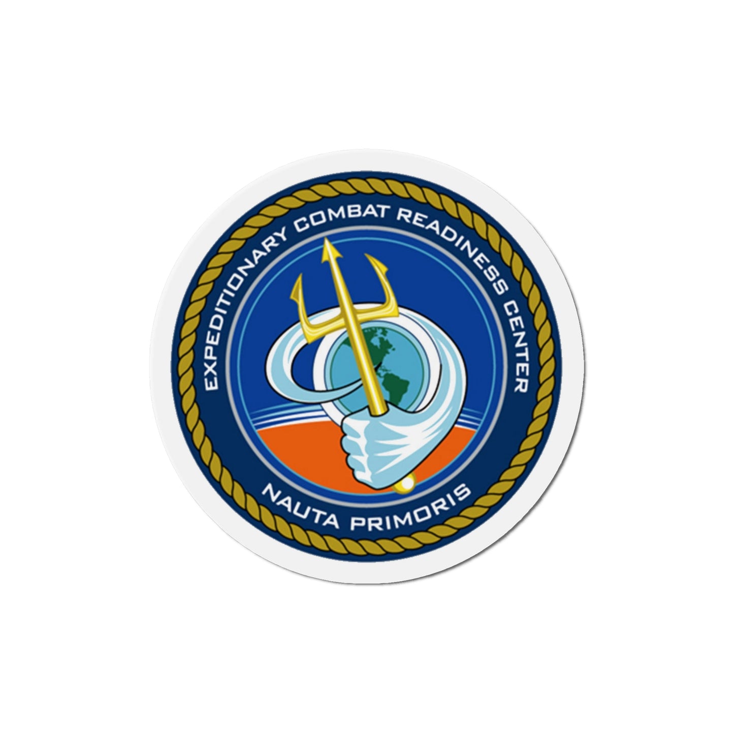 ECRC Nauta Primoris Expeditionary Combat Readiness (U.S. Navy) Die-Cut Magnet-6 × 6"-The Sticker Space