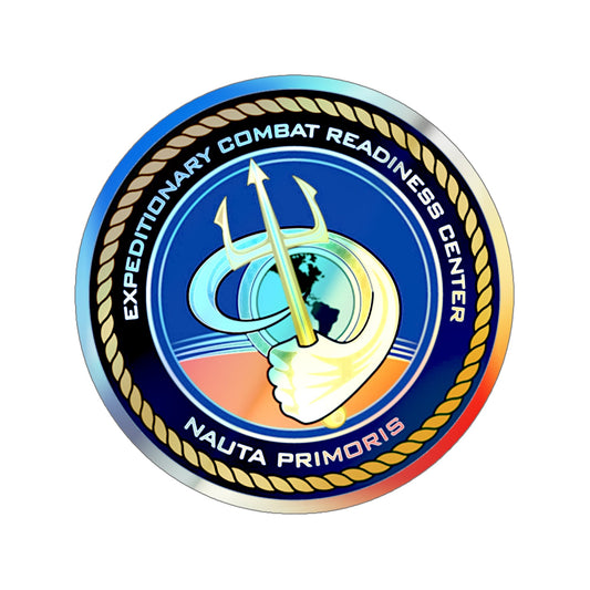 ECRC Nauta Primoris Expeditionary Combat Readiness (U.S. Navy) Holographic STICKER Die-Cut Vinyl Decal-6 Inch-The Sticker Space