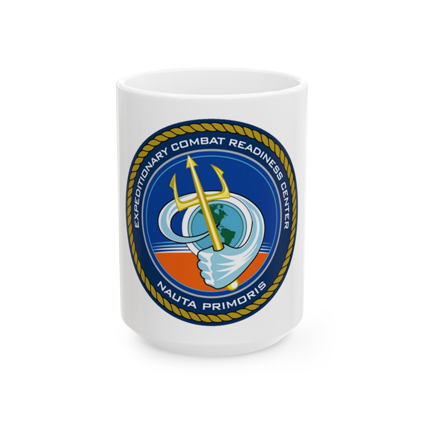 ECRC Nauta Primoris Expeditionary Combat Readiness (U.S. Navy) White Coffee Mug-15oz-The Sticker Space