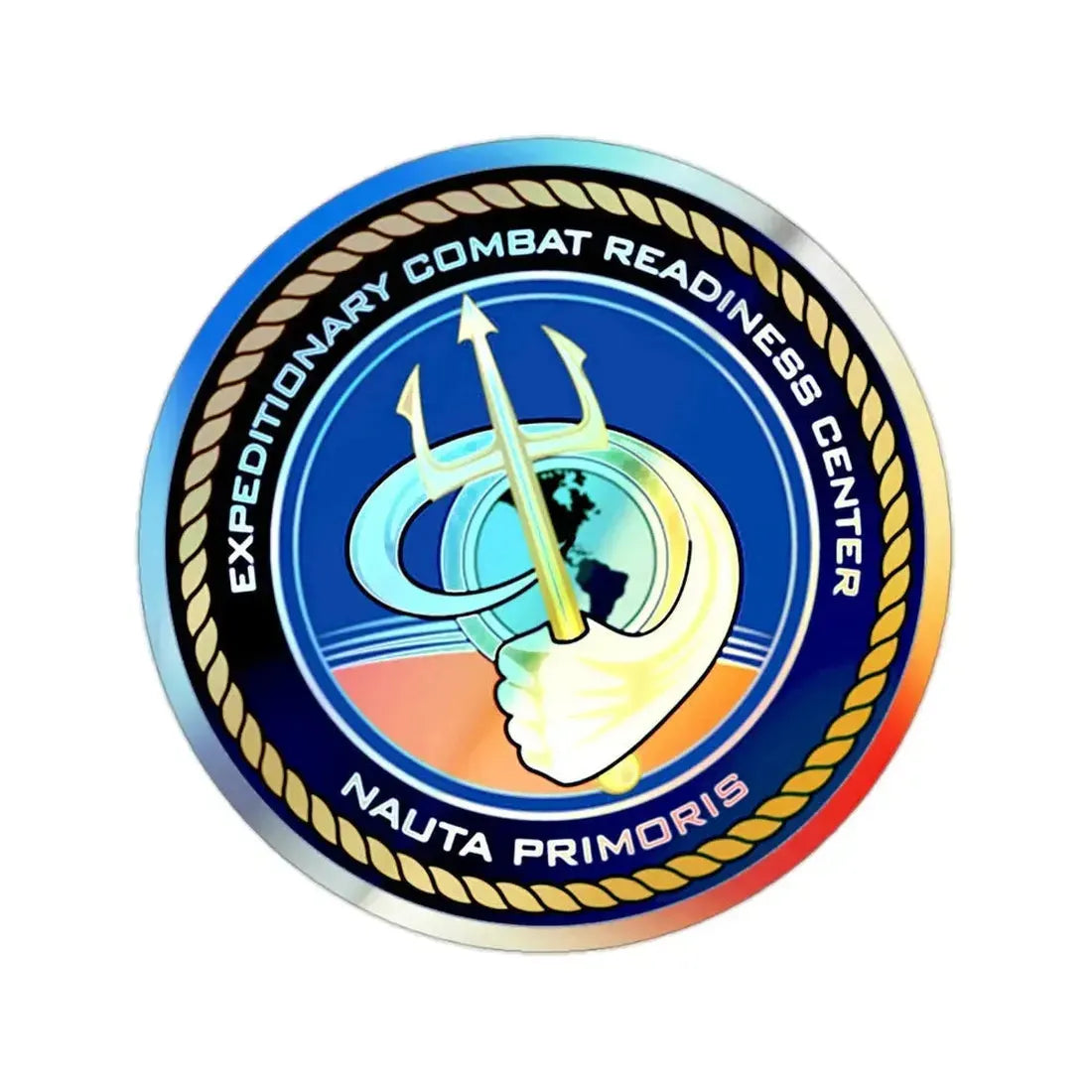 ECRC Nauta Primoris Expeditionary Combat Readiness (U.S. Navy) Holographic STICKER Die-Cut Vinyl Decal 2 Inch Holographic - The Sticker Space