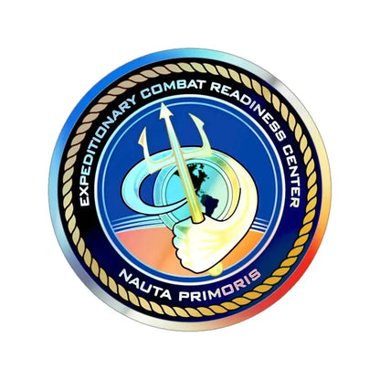 ECRC Nauta Primoris Expeditionary Combat Readiness (U.S. Navy) Holographic STICKER Die-Cut Vinyl Decal 3 Inch Holographic - The Sticker Space