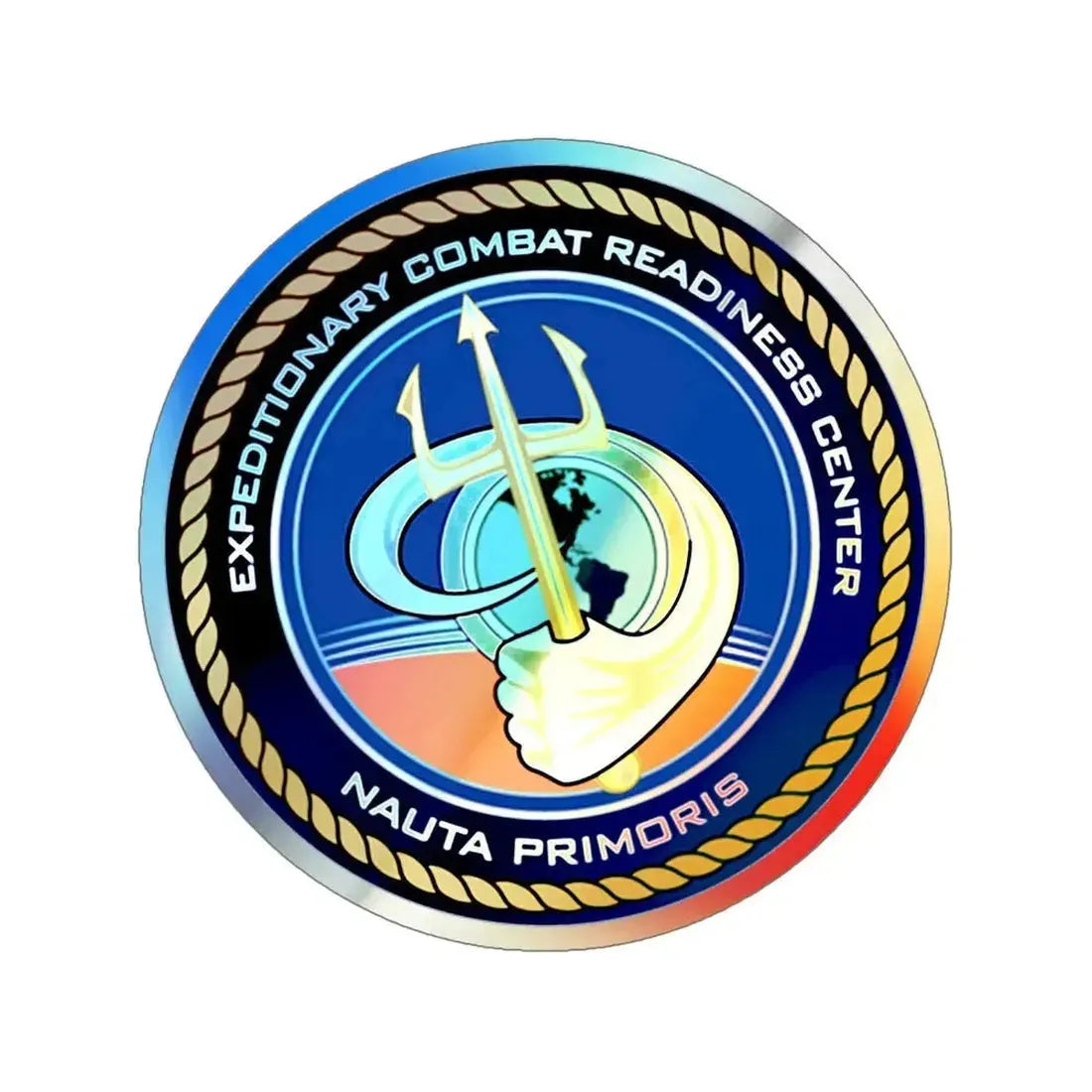 ECRC Nauta Primoris Expeditionary Combat Readiness (U.S. Navy) Holographic STICKER Die-Cut Vinyl Decal - The Sticker Space