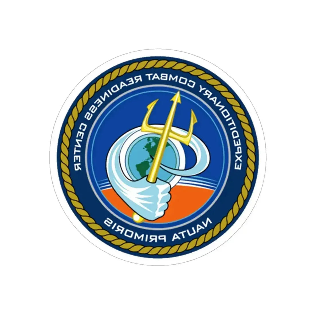 ECRC Nauta Primoris Expeditionary Combat Readiness (U.S. Navy) REVERSE PRINT Transparent Die-Cut STICKER 5 Inch Die-Cut Transparent - The Sticker Space