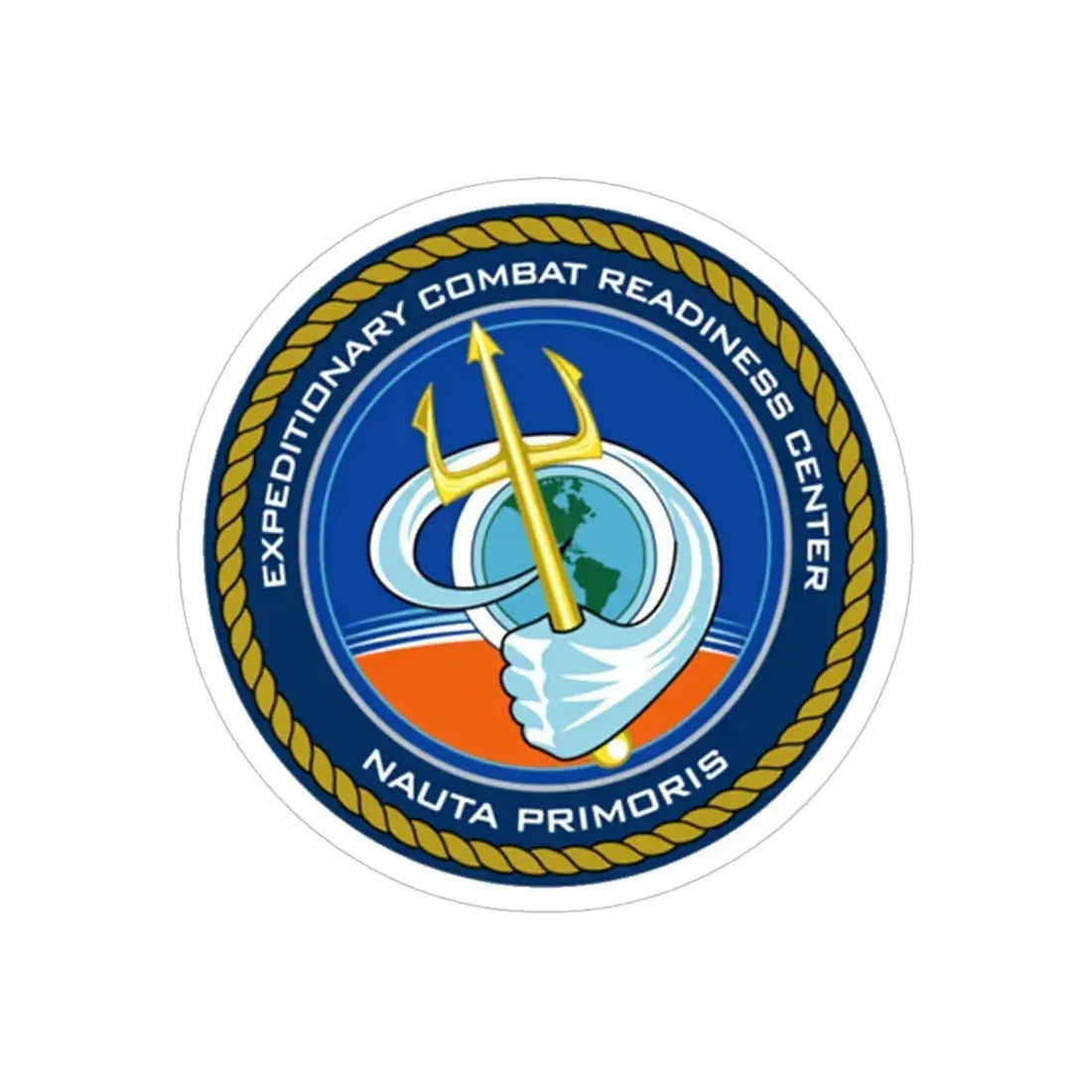 ECRC Nauta Primoris Expeditionary Combat Readiness (U.S. Navy) Transparent STICKER Die-Cut Vinyl Decal 4 Inch Transparent - The Sticker Space