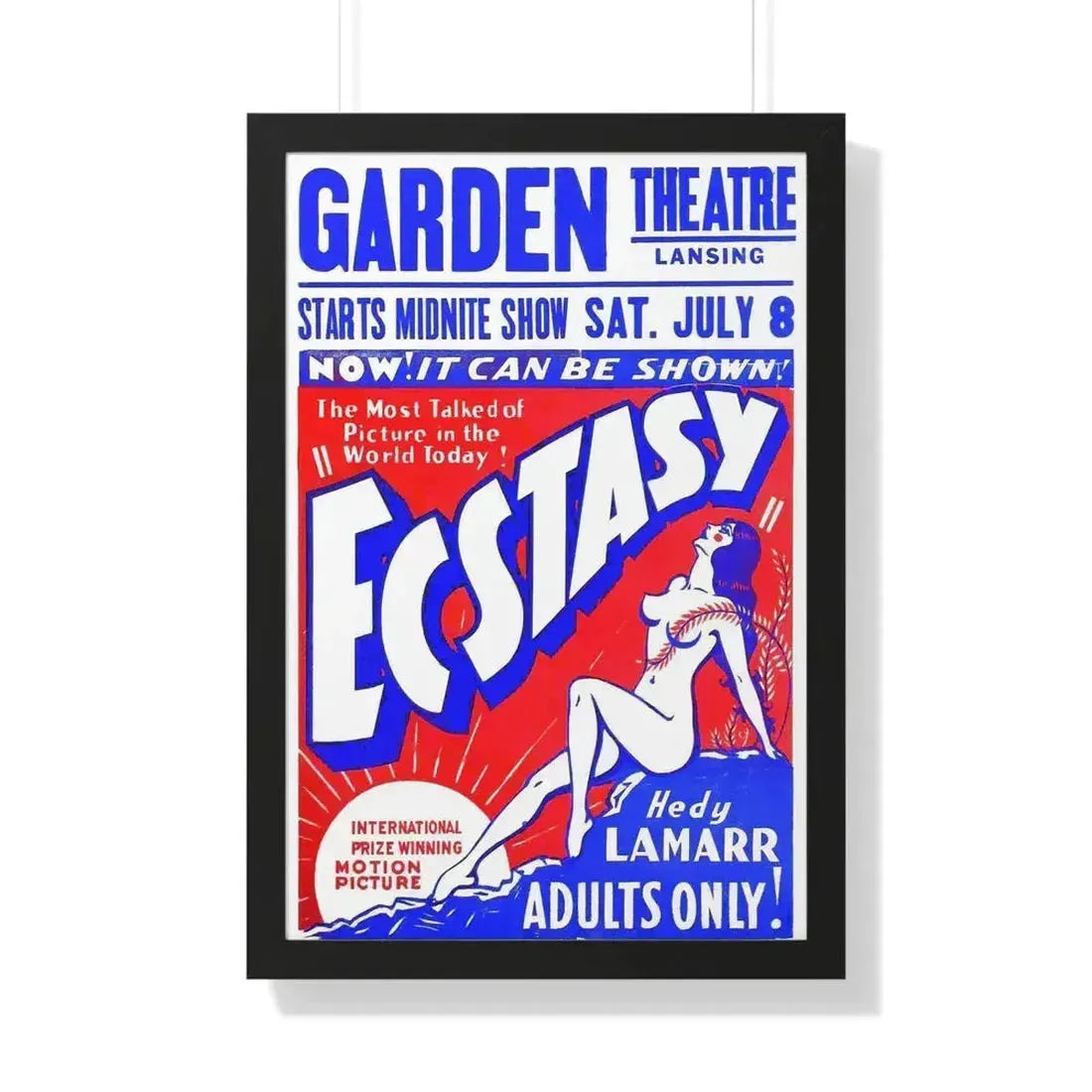 ECSTACY (2) 1933 - Framed Movie Poster 20" x 30" Black - The Sticker Space