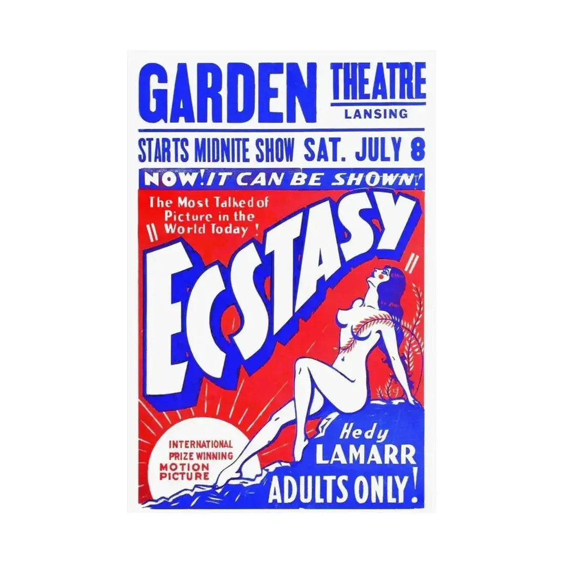 ECSTACY (2) 1933 - Paper Movie Poster - The Sticker Space