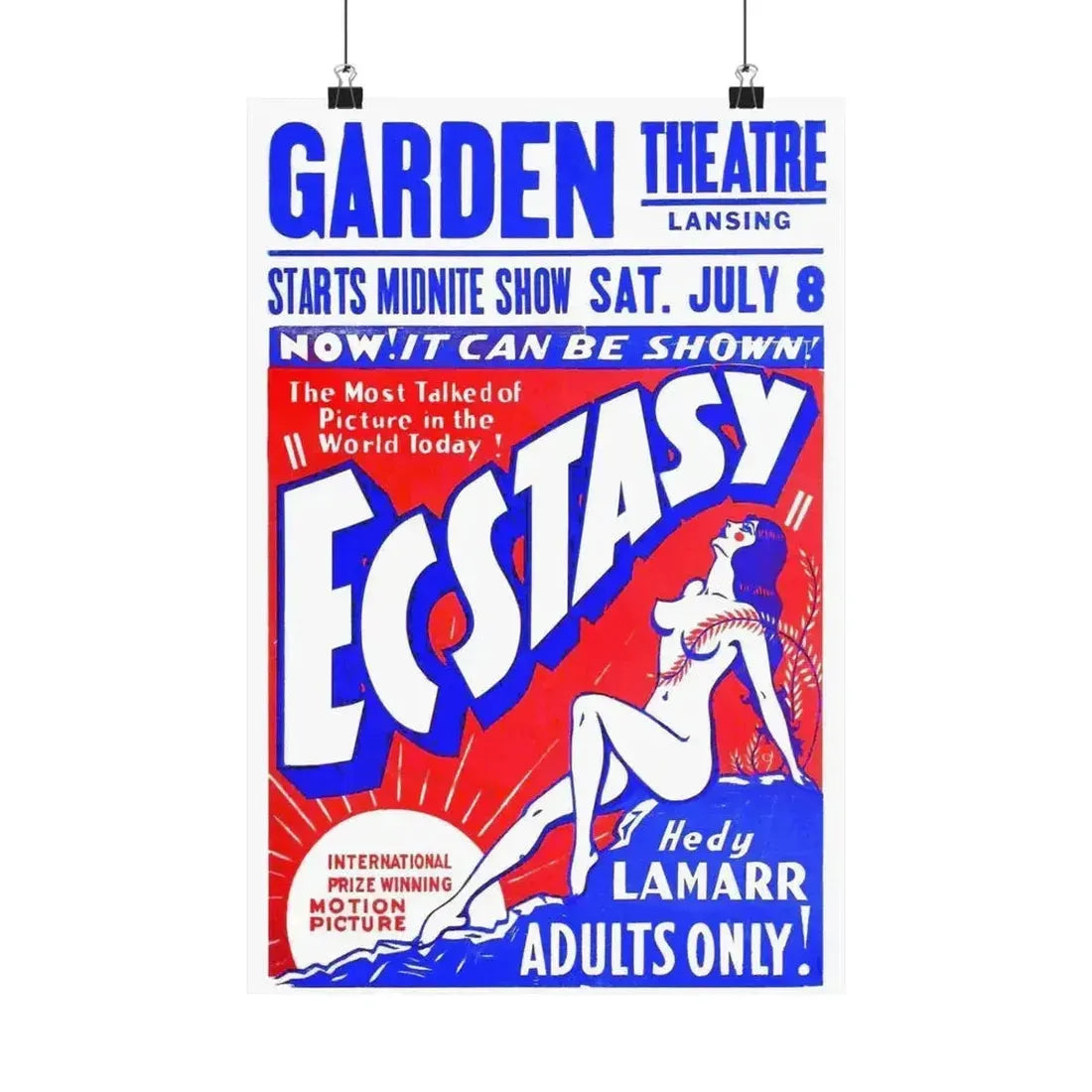 ECSTACY (2) 1933 - Paper Movie Poster - The Sticker Space