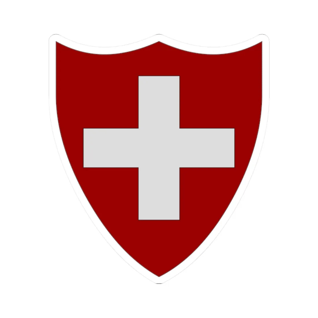 Ecu-suisse (Switzerland) (Coat of Arms) STICKER Vinyl Kiss-Cut Decal 2 Inch White - The Sticker Space