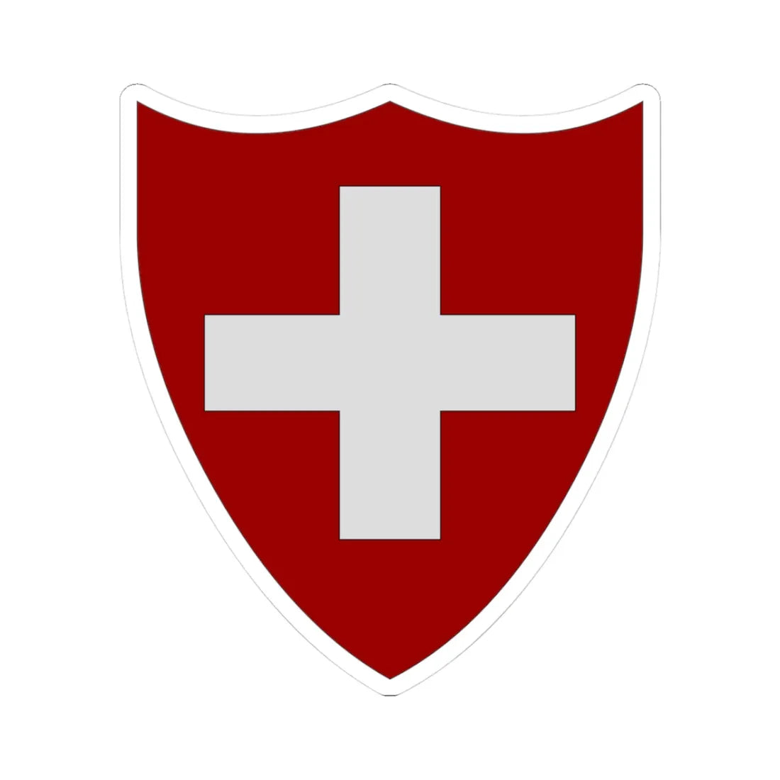 Ecu-suisse (Switzerland) (Coat of Arms) STICKER Vinyl Kiss-Cut Decal 3 Inch White - The Sticker Space