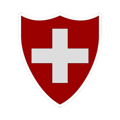 Ecu-suisse (Switzerland) (Coat of Arms) STICKER Vinyl Kiss-Cut Decal 3 Inch White - The Sticker Space