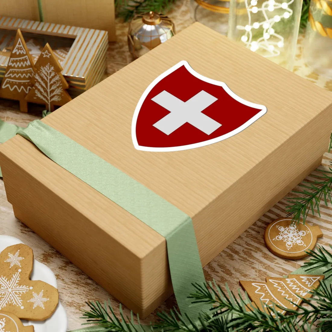 Ecu-suisse (Switzerland) (Coat of Arms) STICKER Vinyl Kiss-Cut Decal - The Sticker Space