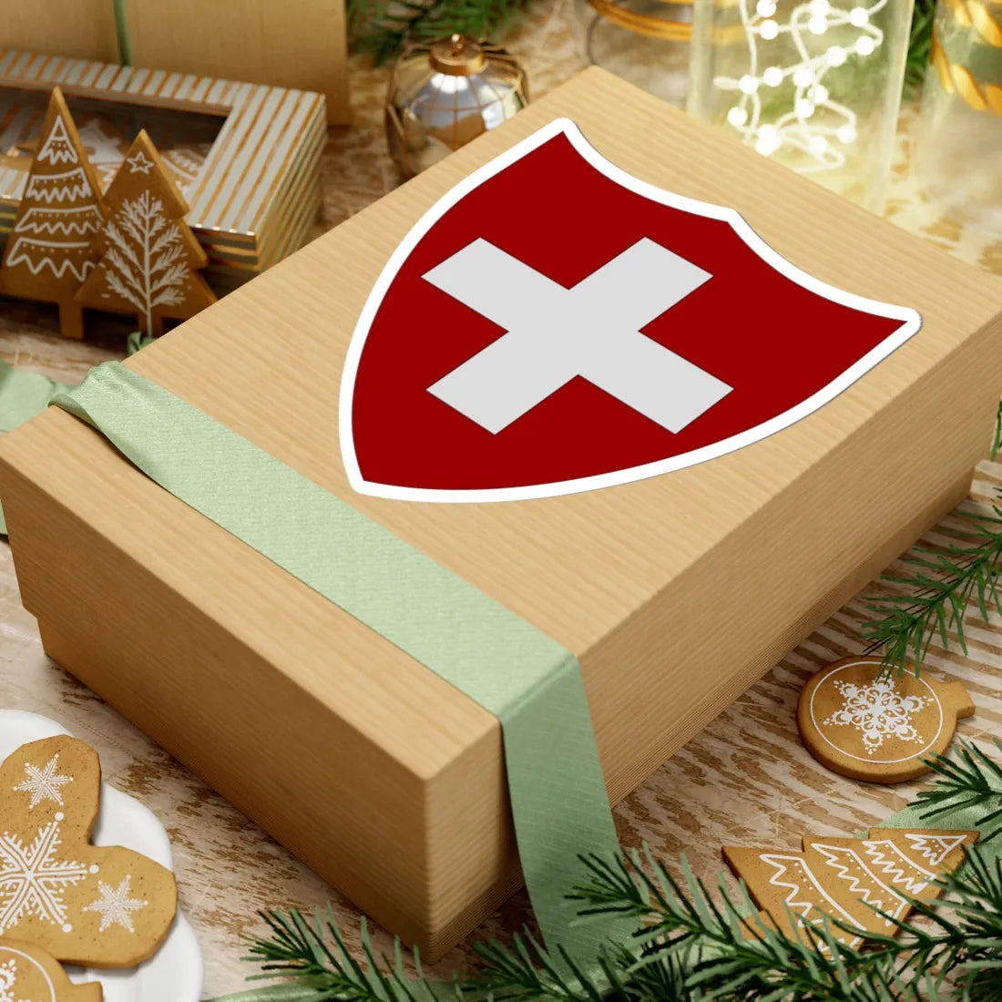 Ecu-suisse (Switzerland) (Coat of Arms) STICKER Vinyl Kiss-Cut Decal - The Sticker Space