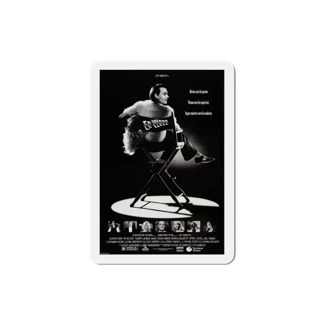 Ed Wood 1994 Movie Poster Refrigerator Magnet 3 Inch - The Sticker Space