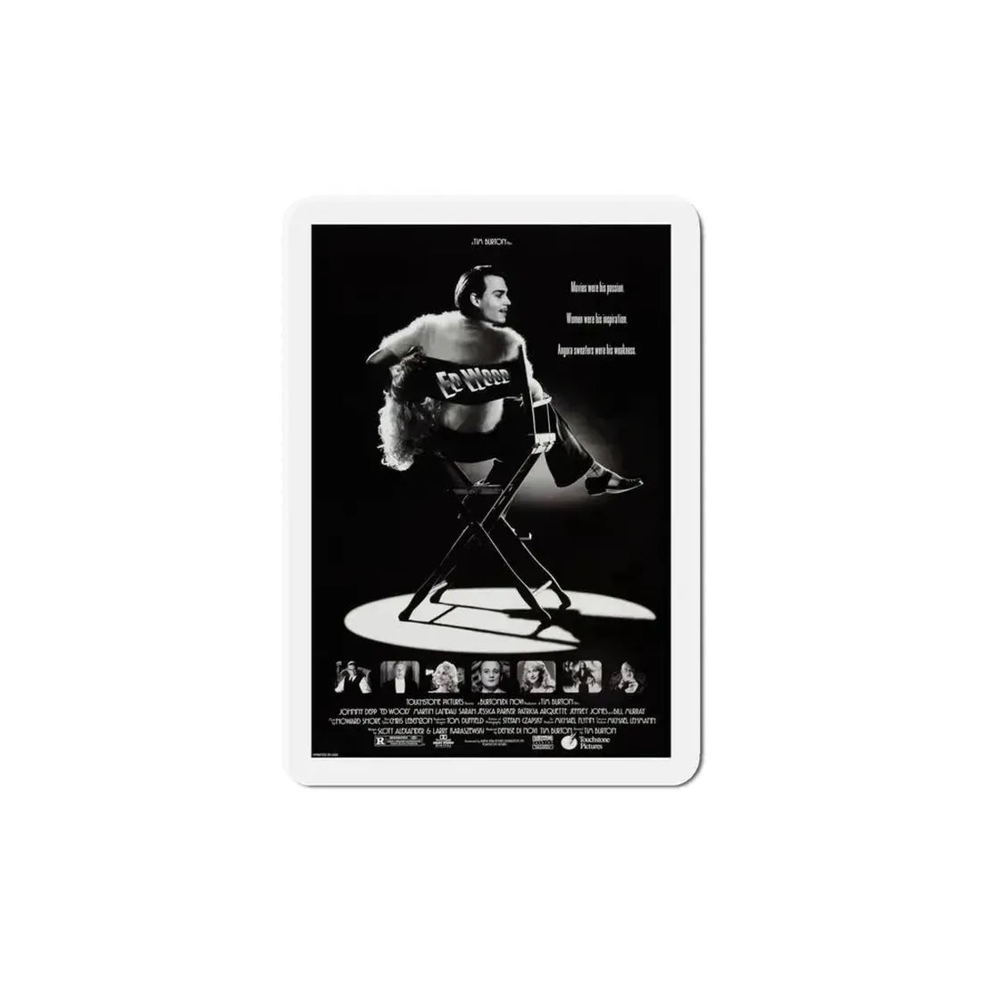 Ed Wood 1994 Movie Poster Refrigerator Magnet 6 Inch - The Sticker Space