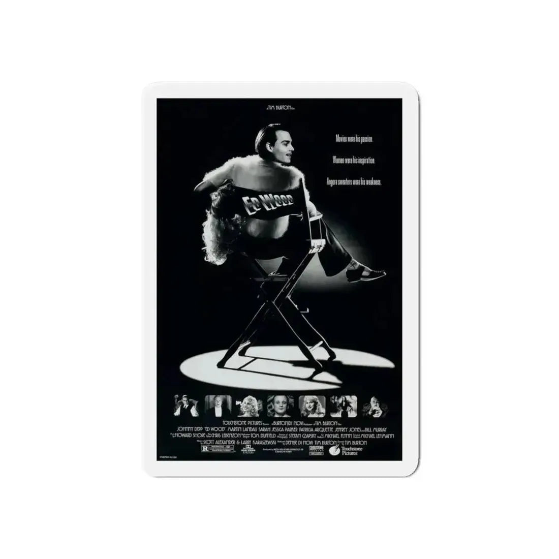 ED WOOD 1994 Movie Poster - Refrigerator Magnet - The Sticker Space