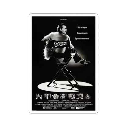 Ed Wood 1994 Movie Poster - STICKER Vinyl Kiss-Cut Decal 4 Inch White - The Sticker Space