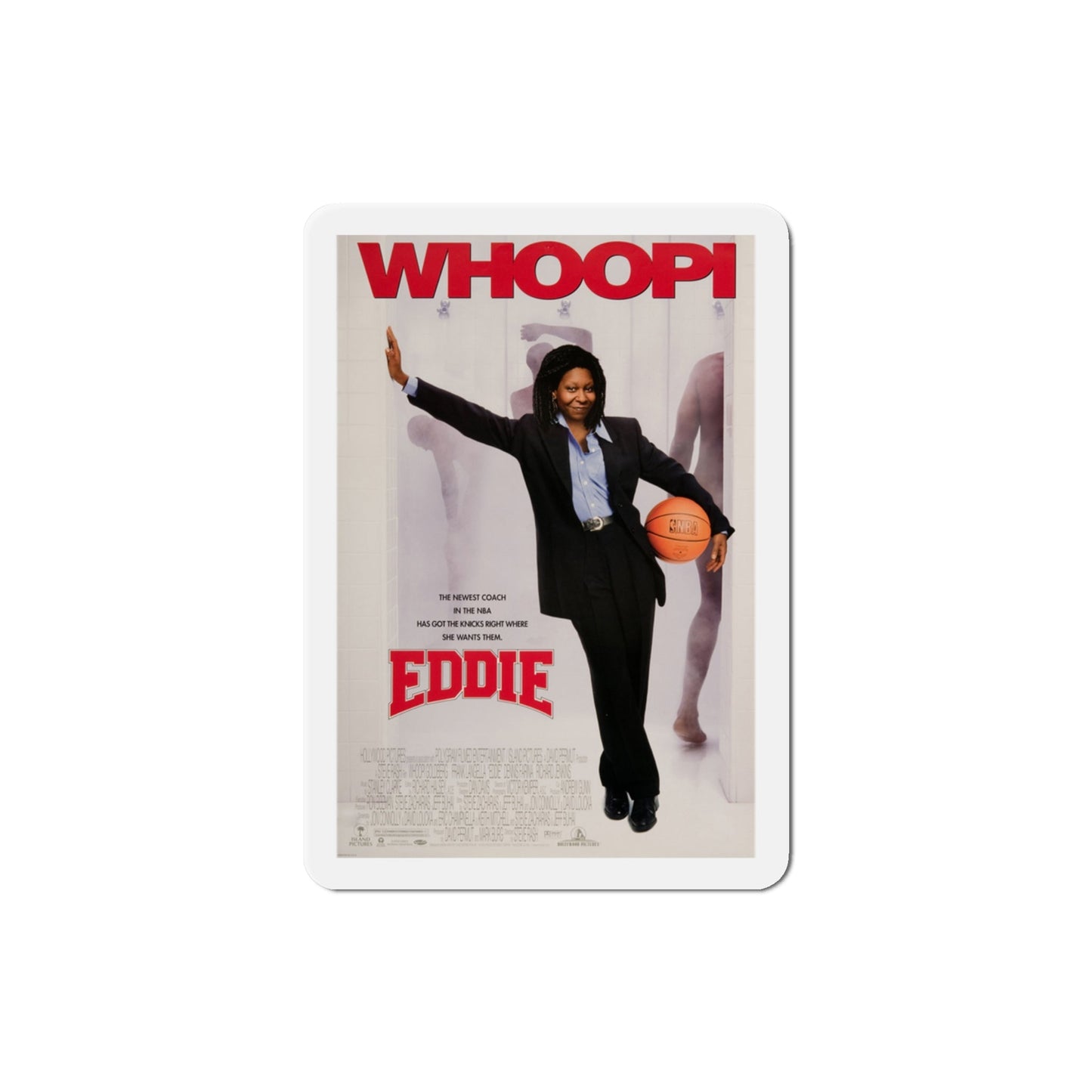 Eddie 1996 Movie Poster Die-Cut Magnet-3" x 3"-The Sticker Space