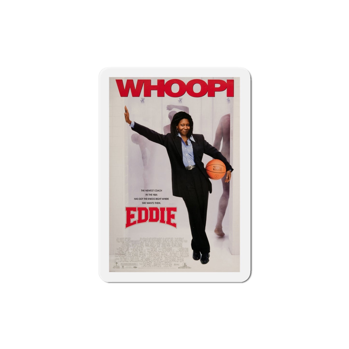 Eddie 1996 Movie Poster Die-Cut Magnet-4" x 4"-The Sticker Space