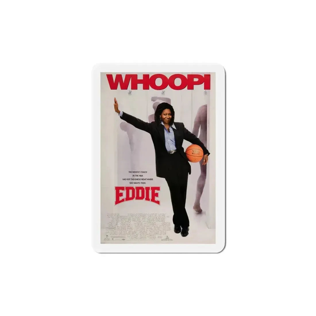 Eddie 1996 Movie Poster Refrigerator Magnet 6 Inch - The Sticker Space