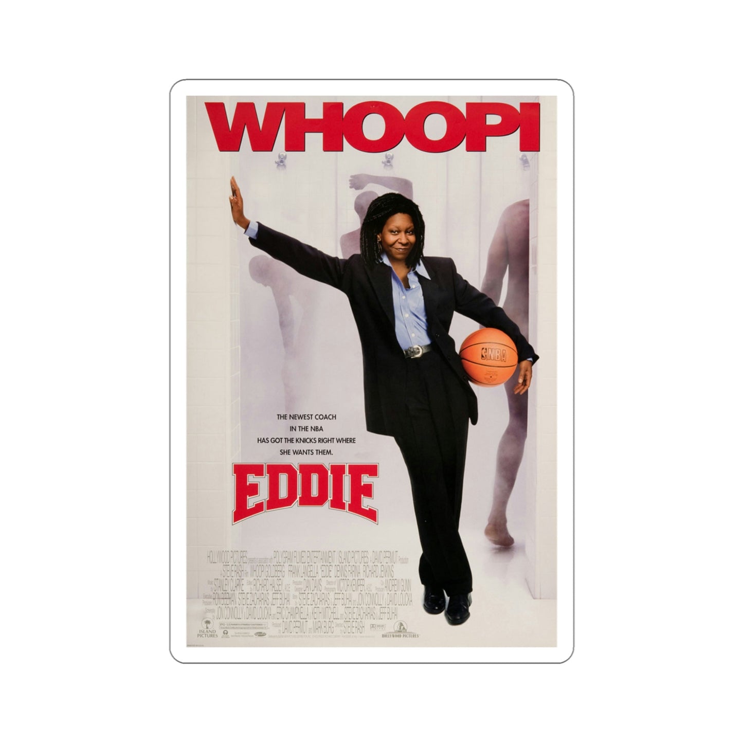 Eddie 1996 Movie Poster STICKER Vinyl Die-Cut Decal-4 Inch-The Sticker Space