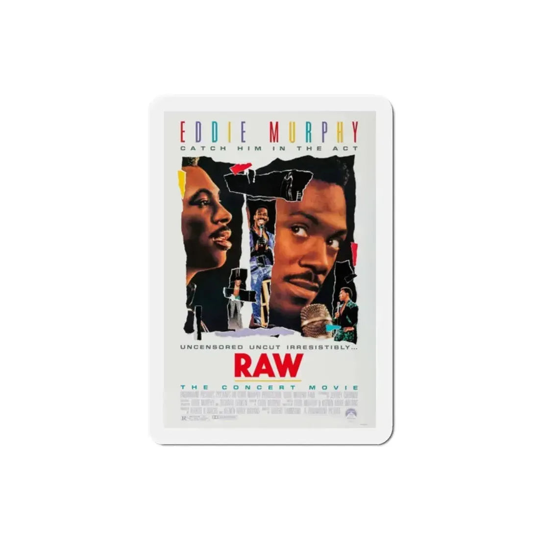 Eddie Murphy Raw 1987 Movie Poster Refrigerator Magnet 2 Inch - The Sticker Space
