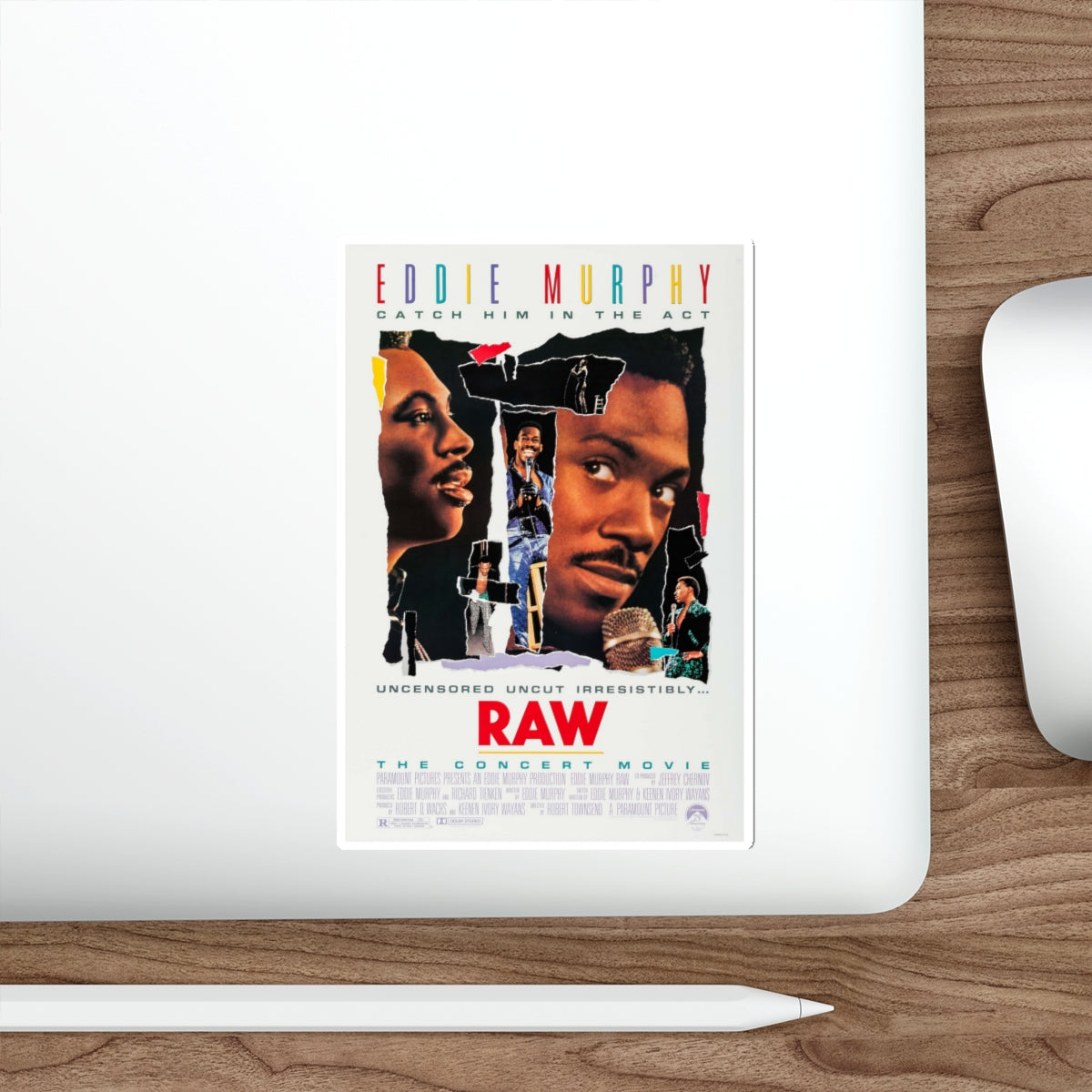 Eddie Murphy Raw 1987 Movie Poster STICKER Vinyl Die-Cut Decal-The Sticker Space