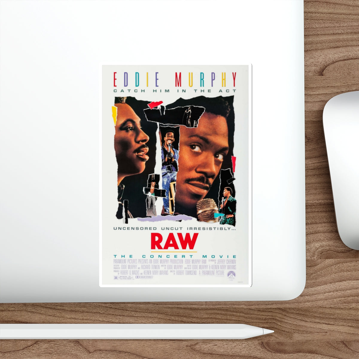 Eddie Murphy Raw 1987 Movie Poster STICKER Vinyl Die-Cut Decal-The Sticker Space