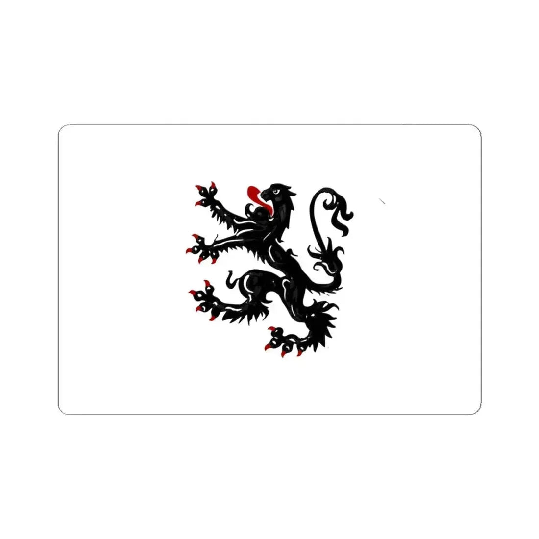 Edegem vlag (Belgium) STICKER Vinyl Kiss-Cut Decal 6 Inch White - The Sticker Space