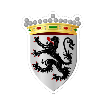 Edegem wapen (Belgium) (Coat of Arms) STICKER Vinyl Kiss-Cut Decal 4 Inch White - The Sticker Space