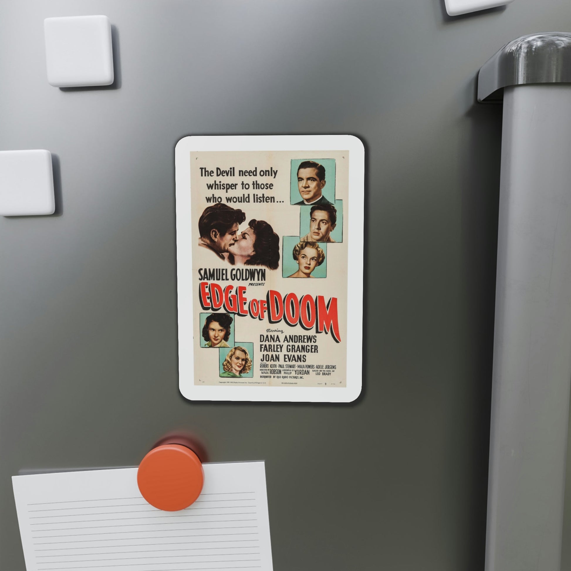 Edge of Doom 1950 Movie Poster Die-Cut Magnet-The Sticker Space