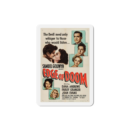 Edge of Doom 1950 Movie Poster Die-Cut Magnet-3 Inch-The Sticker Space