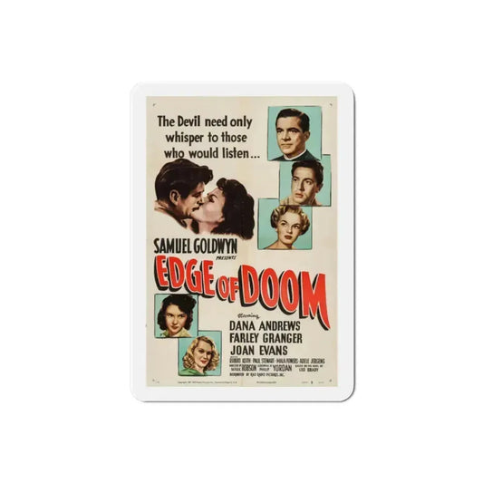 Edge of Doom 1950 Movie Poster Refrigerator Magnet 2 Inch - The Sticker Space