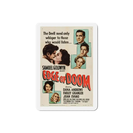 Edge of Doom 1950 Movie Poster Refrigerator Magnet 2 Inch - The Sticker Space