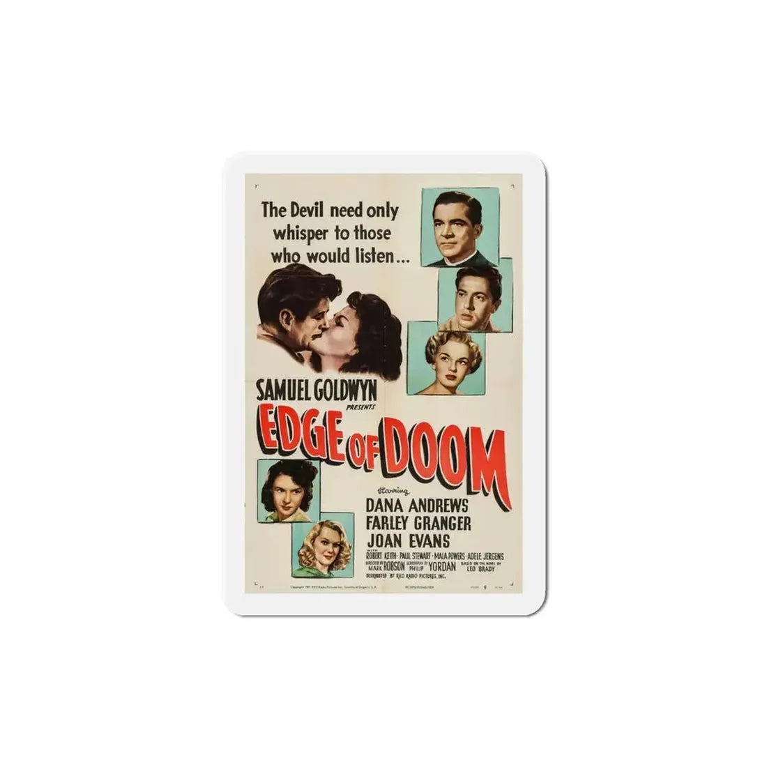 Edge of Doom 1950 Movie Poster Refrigerator Magnet - The Sticker Space